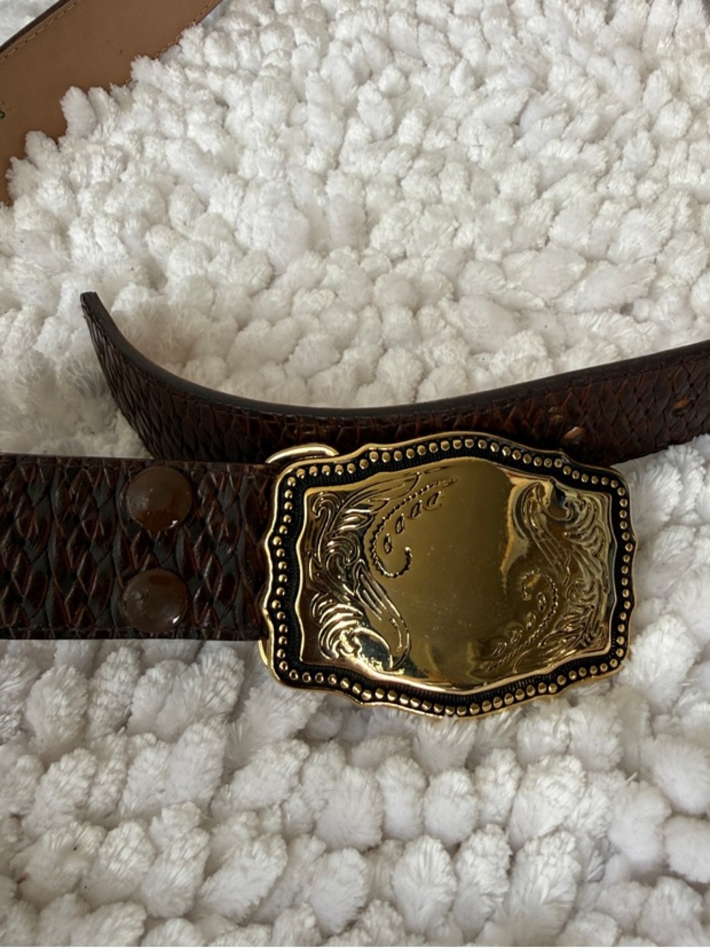 Harand Genuine Bonded Leather Belt in Brown